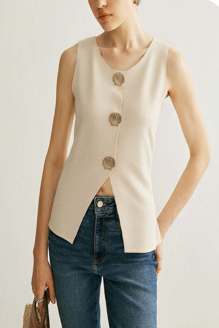 SHEEL GOLD BUTTON WAISTCOAT (15245751419264) (15260834365824)
