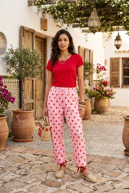 POLKADOT CARROT SEAM JOGGERS