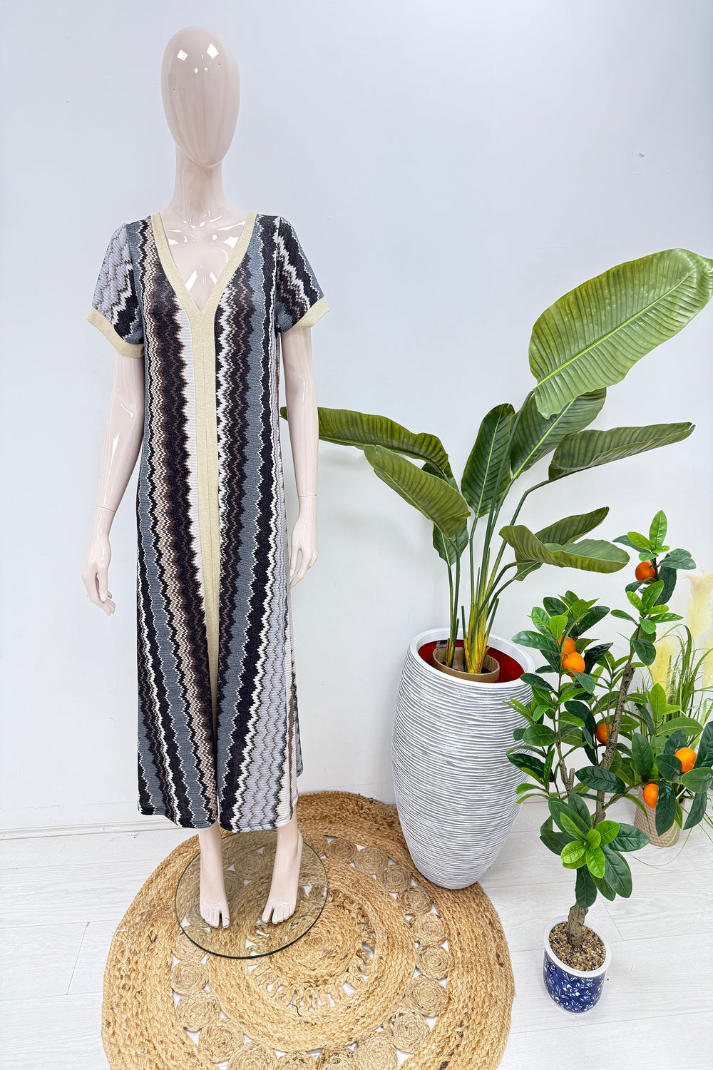 CAP SLEEVE ZIG ZAG MAXI (15247315042688)