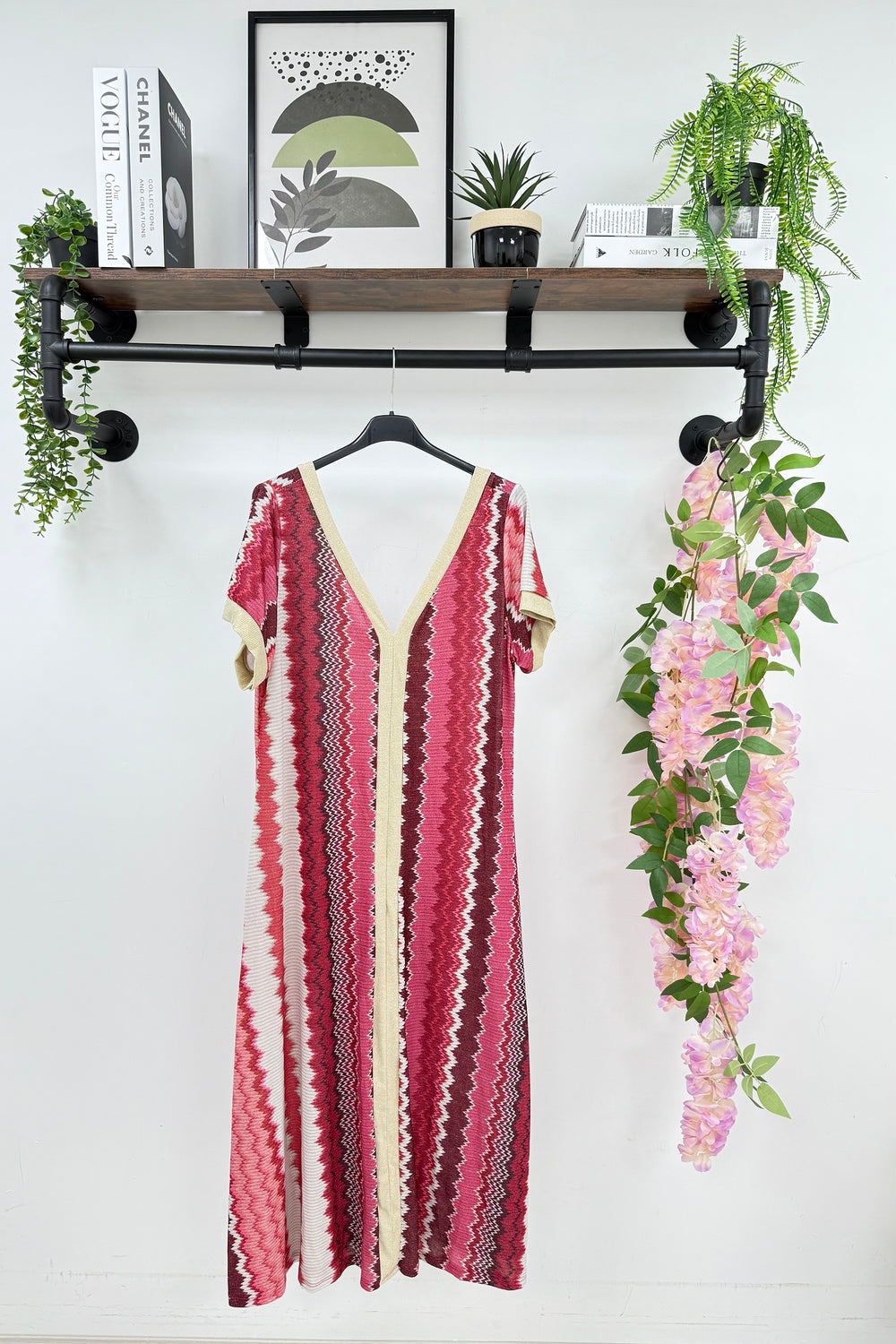 CAP SLEEVE ZIG ZAG MAXI (15247315796352)