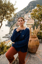 BUTTON ASYMMETRIC SOFT KNIT JUMPER
