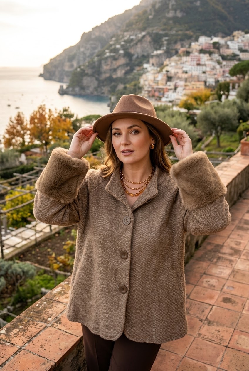 KNITTED FAUX FURR JACKET