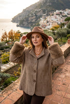 KNITTED FAUX FURR JACKET