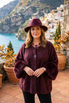 KNITTED FAUX FURR JACKET