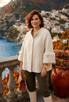 KNITTED FAUX FURR JACKET
