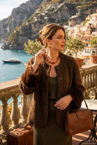 KNITTED FAUX FURR JACKET