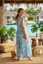 TROPICAL PRINT WIDE-LEG JUMPSUIT