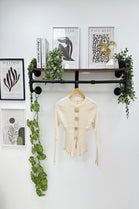 Multi symbol gold button knitted top (15251219775872) (15278044905856)