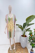 Abstract print glitter tunic (15251642483072)