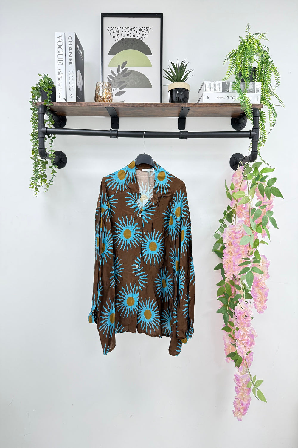 Sun Print Oversized Shirt (15251694780800)