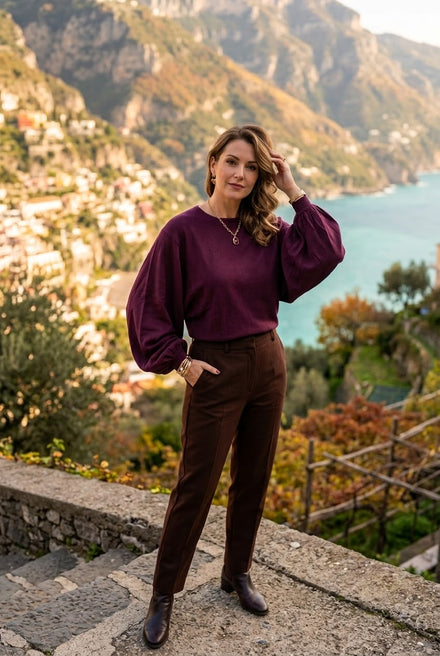 BALLOON SLEEVE KNIT JUMPER