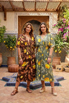 LEMON PRINT GATHERED DRESS(MIXED COLOUR PACK)