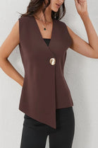 AMIRA SLEEVELESS GOLD BUTTON KNIT TOP (Copy) (15253662663040) (15265030570368)