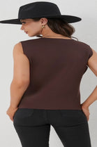 AMIRA SLEEVELESS GOLD BUTTON KNIT TOP (Copy) (15253662663040) (15265030570368)