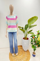 Colour striped knitted Jumper (15255334191488)