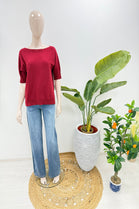Puff sleeve Knit Jumper (15255351296384)