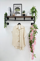 Starfish button detail oversized shirt (15255304700288)