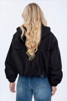 Zip detail hooded raincoat (15255296377216)