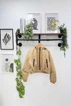 Short hooded raincoat (15255292969344)
