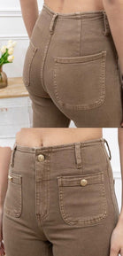 Gold Button detail Jeans (15255372562816)