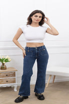 Gold Button detail Jeans (15255383212416)