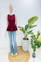Peplum Knitted Top (15258702610816)