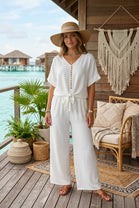 FRONT TIE BUTTON DETAIL CO-ORD SET