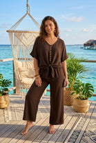FRONT TIE BUTTON DETAIL CO-ORD SET