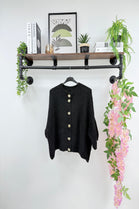 Cap Sleeve knitted button Cardigan (15258644021632)