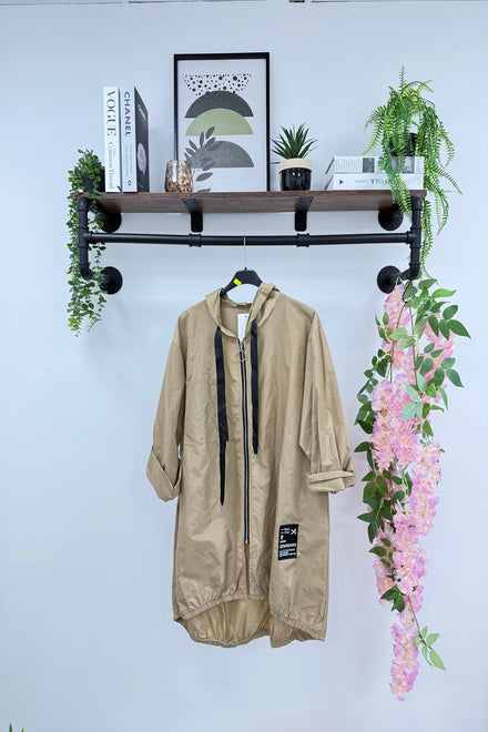 Longline zip detail raincoat (15258368835968)
