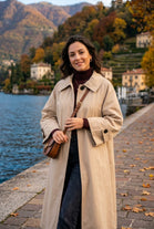SIDE SLIT LINNED TRENCH COAT