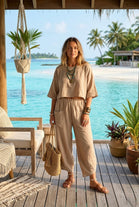 VISCOSE BARREL TROUSER