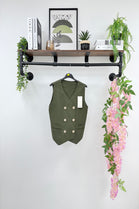Double Breasted fine knit waistcoat (15262763319680)