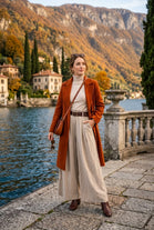 BELTED CORDUROY WIDE-LEG TROUSER
