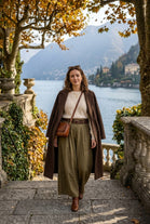 BELTED CORDUROY WIDE-LEG TROUSER