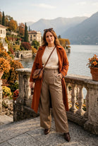 FAUX-LEATHER STRAIGHT LEG TROUSER