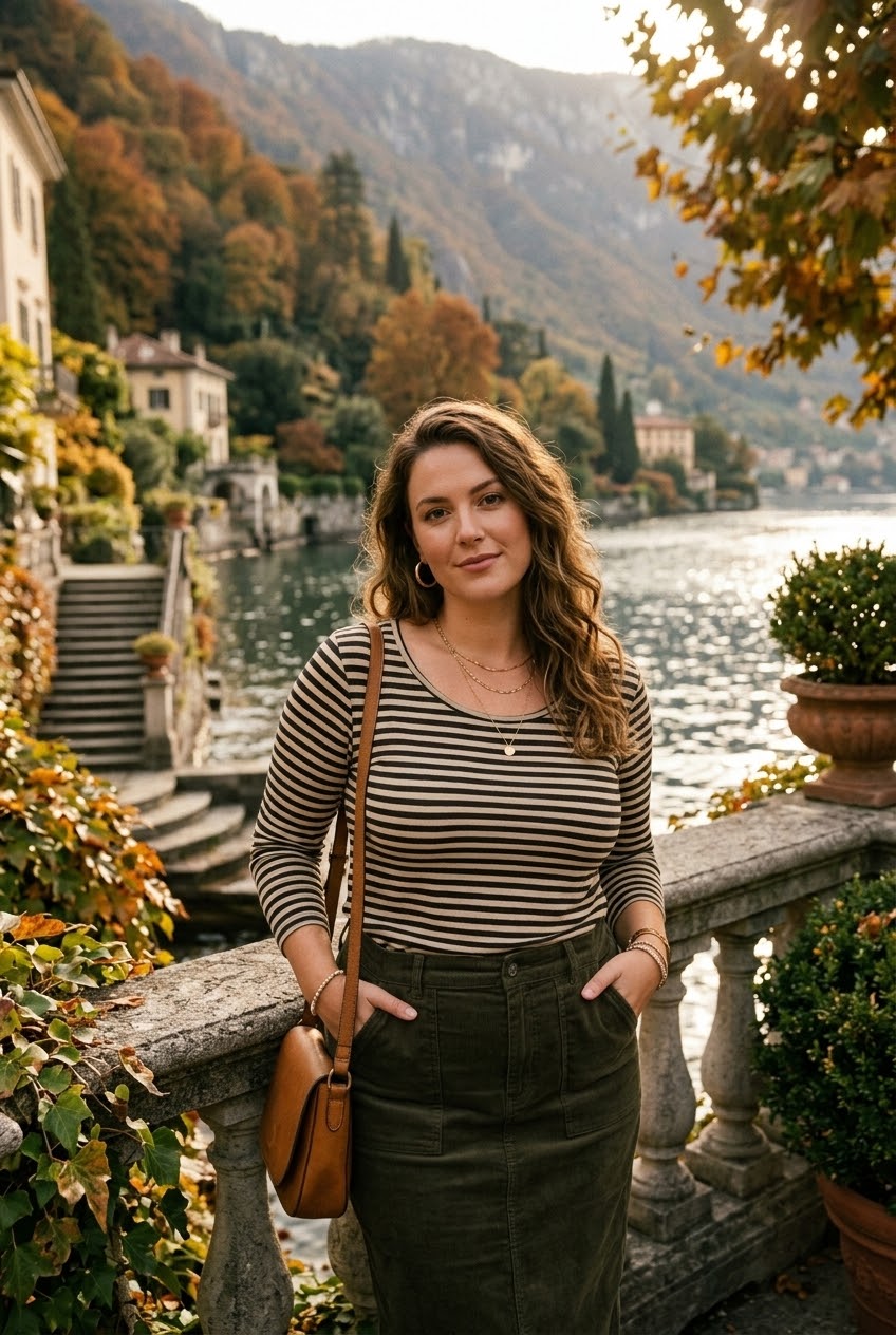 STRIPE CASHMERE BLEND TOP