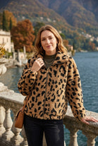 TEDDY FLEECE LEOPARD JACKET