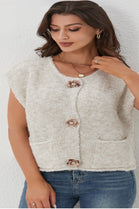 Flower button knit Jumper (15266302525824)