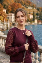 LACE SLEEVE JUMPER
