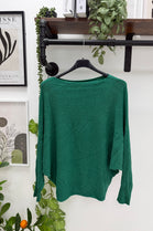 GLITTER BATWING FINE KNIT JUMPER