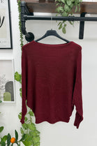 GLITTER BATWING FINE KNIT JUMPER