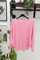 GLITTER BATWING FINE KNIT JUMPER