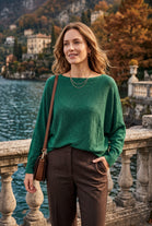 GLITTER BATWING FINE KNIT JUMPER
