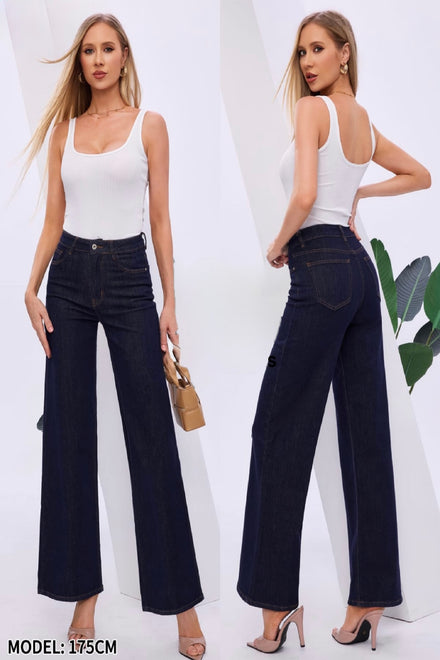 WIDE LEG DARK DENIM JEANS (15278349746560)