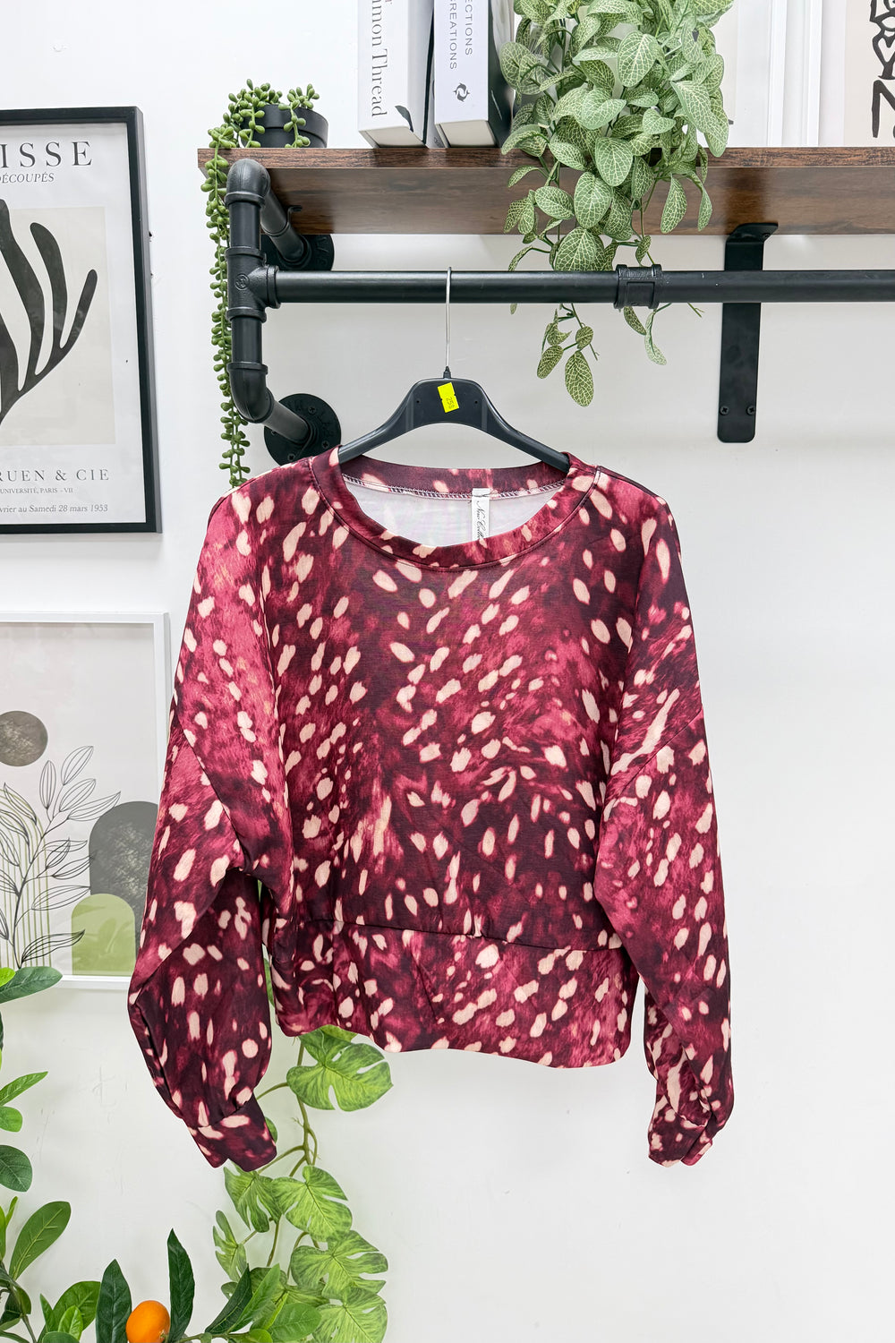BAMBI PRINT LONG SLEEVE TOP