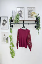 FLORAL LACE SLEEVE JUMPER (15287632986496)