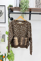 BAMBI FAUX-FUR POCKET JUMPER