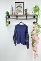 FLORAL LACE SLEEVE JUMPER (15287641342336)