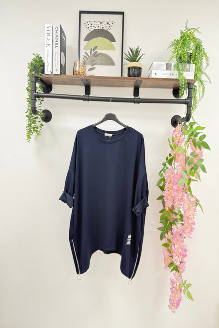 OVY OVERSIZED SIDE ZIP SWEAT (Copy) (15287316611456)